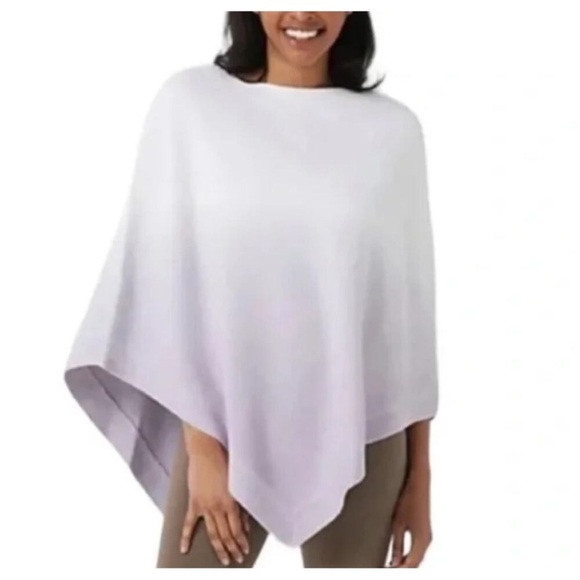 NWT Barefoot Dreams CozyChic Ultra Lite Ocean Breeze Poncho Ombre Soft Violet OS - Picture 3 of 11